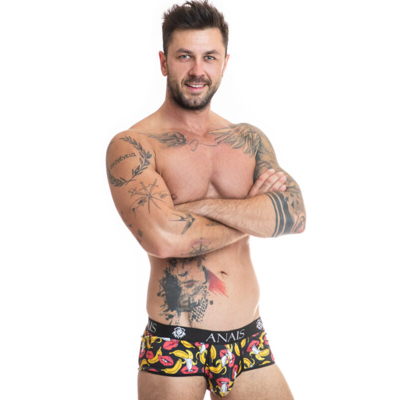 ANAIS MEN Banana Brief L i mjuk lycra med banantryck