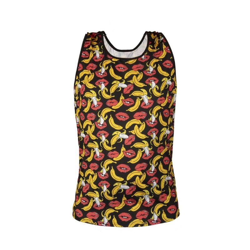 ANAIS MEN Banana Top XL ärmlös t-shirt med banantryck