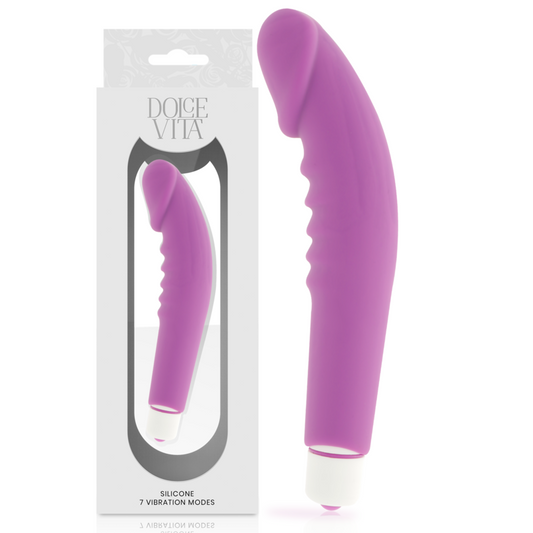 DOLCE VITA realistisk njutning vibrator i lila silikon