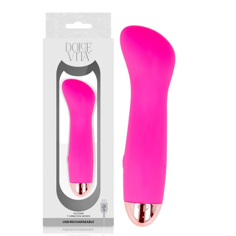 DOLCE VITA laddningsbar vibrator One Pink med 7 hastigheter