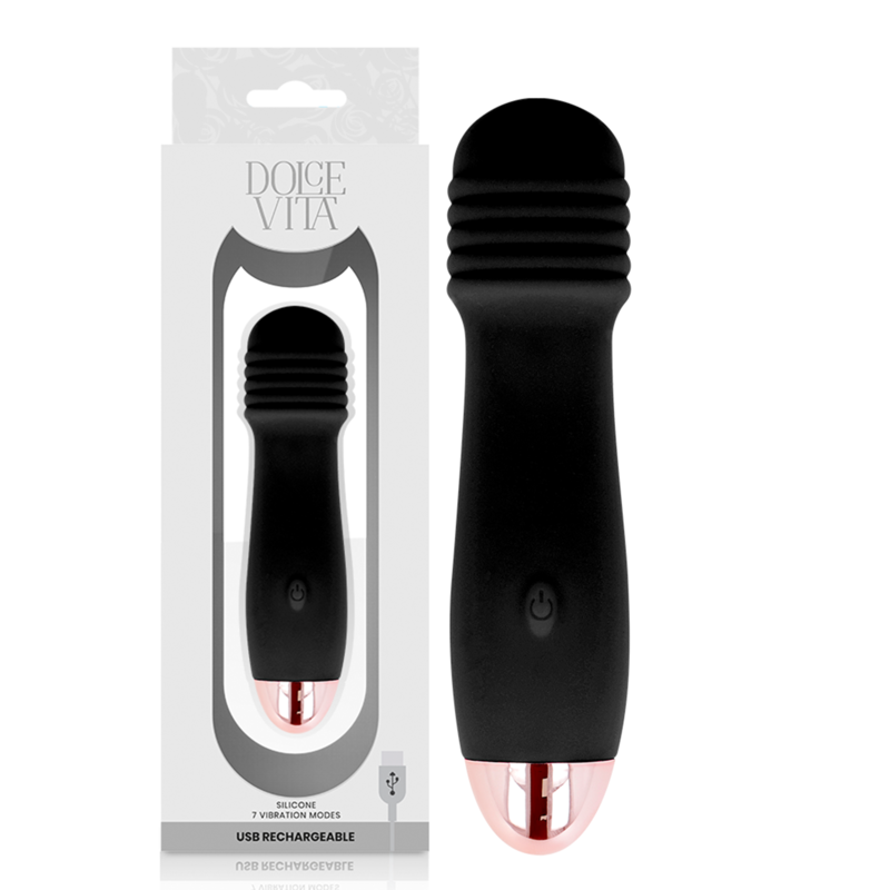 DOLCE VITA återuppladdningsbar vibrator Tre svart