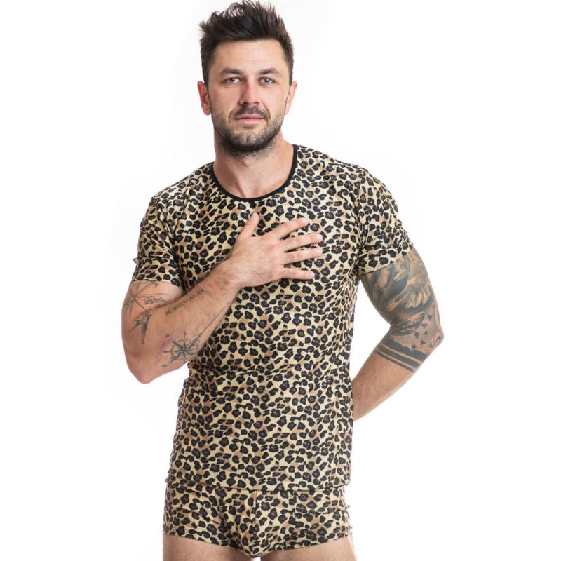 ANAIS MEN Mercury T-shirt L i mjuk microfiber med djurtryck