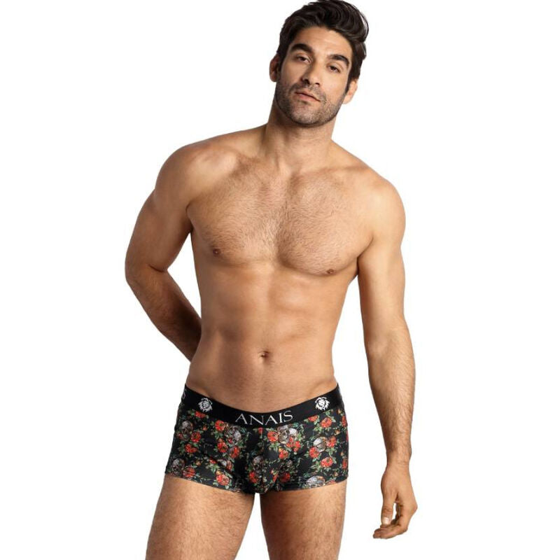 ANAIS MEN Power Boxer M i mjuk modal med rosor och skallar