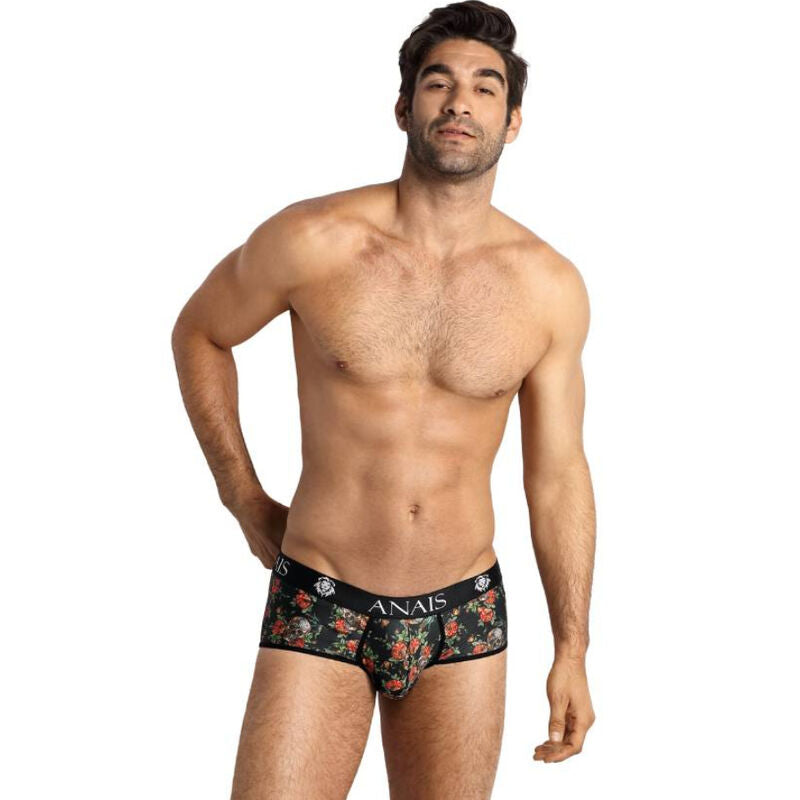 ANAIS MEN - POWER BRIEF L boxershorts med rosor och skallar