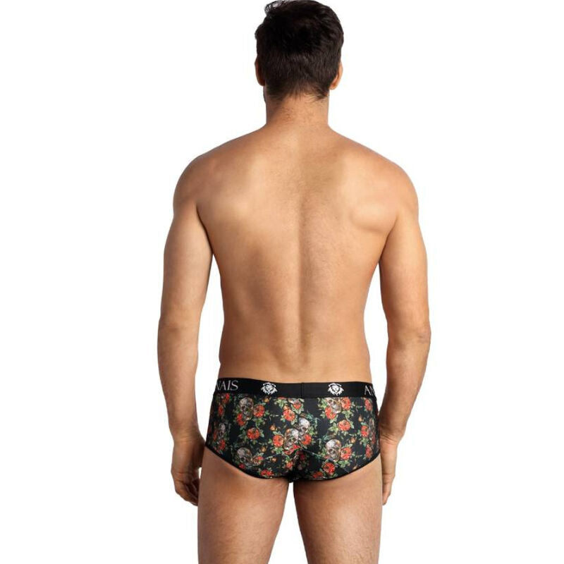ANAIS MEN - POWER BRIEF L boxershorts med rosor och skallar