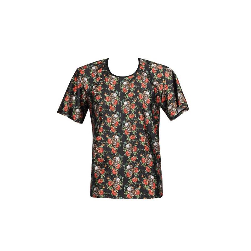 ANAIS MEN Power T-shirt L med rosor och skallar
