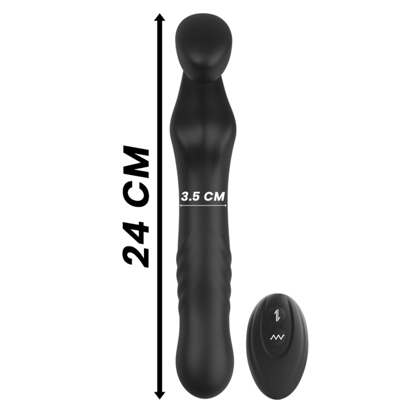 IBIZA fjärrstyrd strapless vibrator i svart och guld