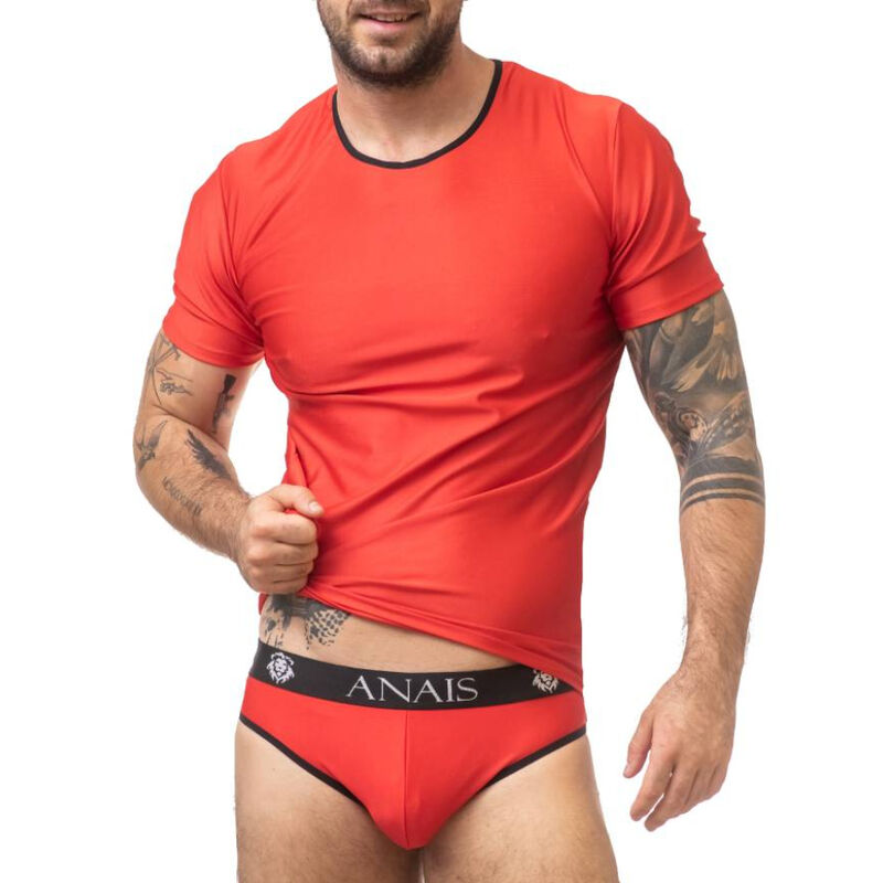 ANAIS MEN Soul T-shirt i röd mikrofiber
