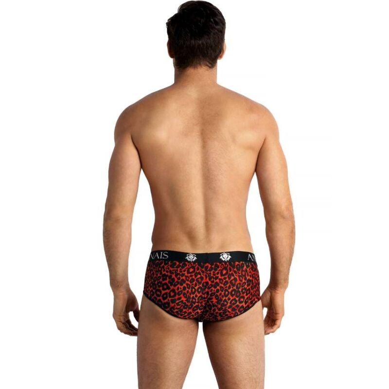 ANAIS MEN - TRIBAL BRIEF L i röd mikrofiber med djurmönster