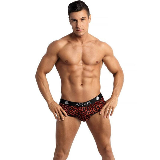 ANAIS MEN Tribal Jock Bikini XL i röd mikrofiber