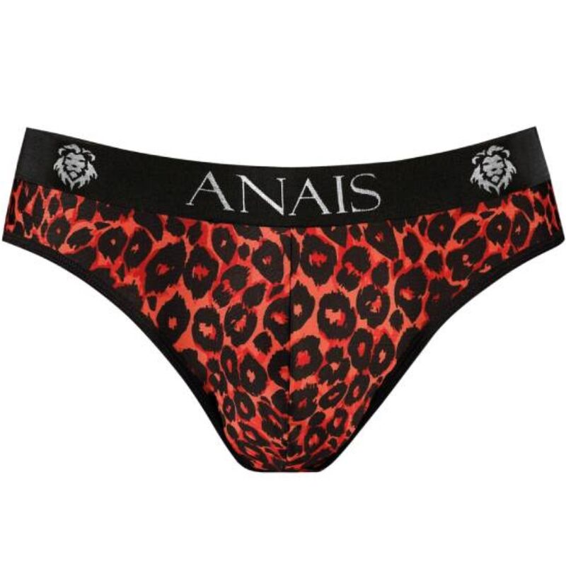 ANAIS MEN Tribal Slip XL i röd mikrofiber med djurmönster