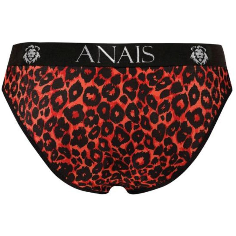 ANAIS MEN Tribal Slip XL i röd mikrofiber med djurmönster