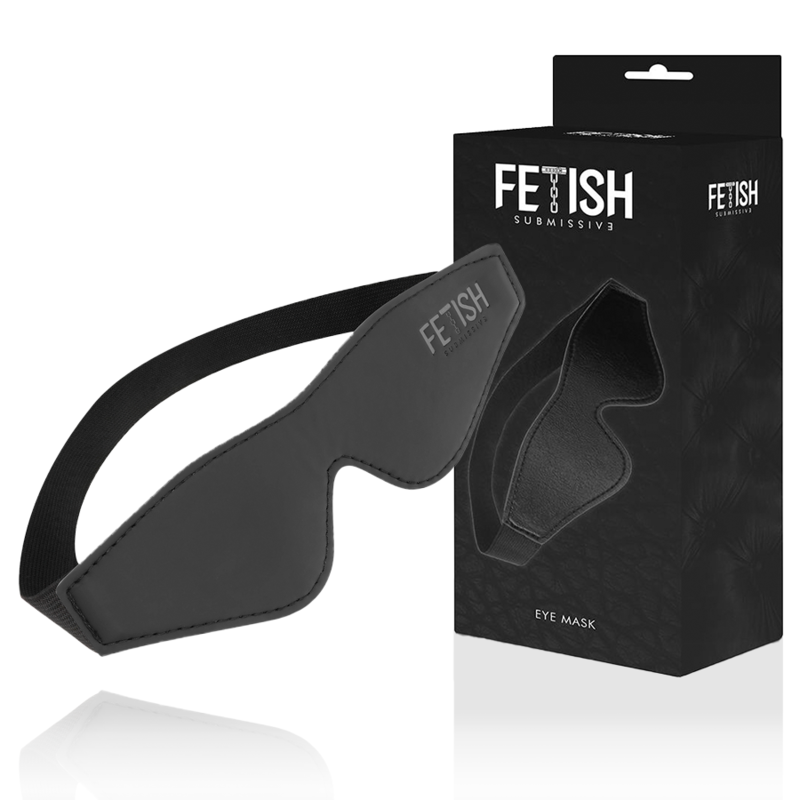 Fetish Submissive vegansk lädermask med neoprenfoder