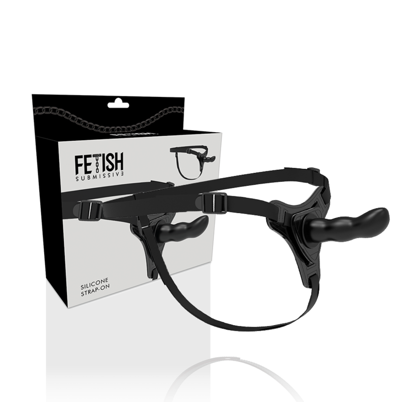 FETISH SUBMISSIVE HARNESS - SVART SILIKON G-PUNKT 16 CM
