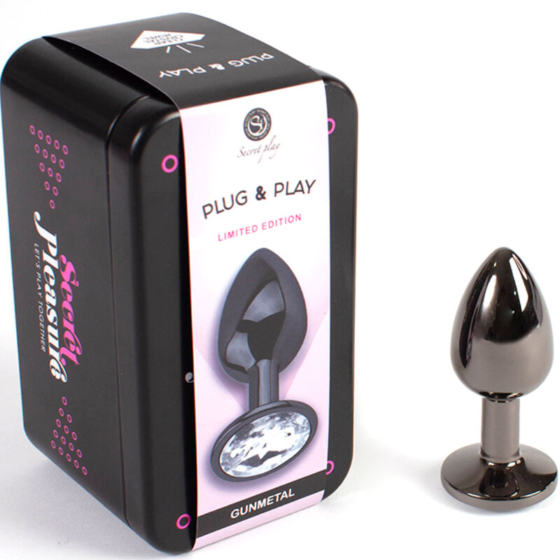 SECRETPLAY - GUNMETAL BUTTPLUG LITEN 7 CM
