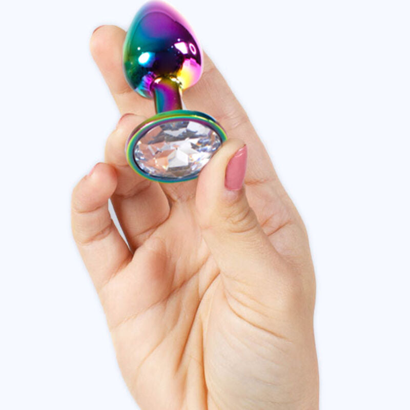 Metallanalplug Rainbow liten 7 cm