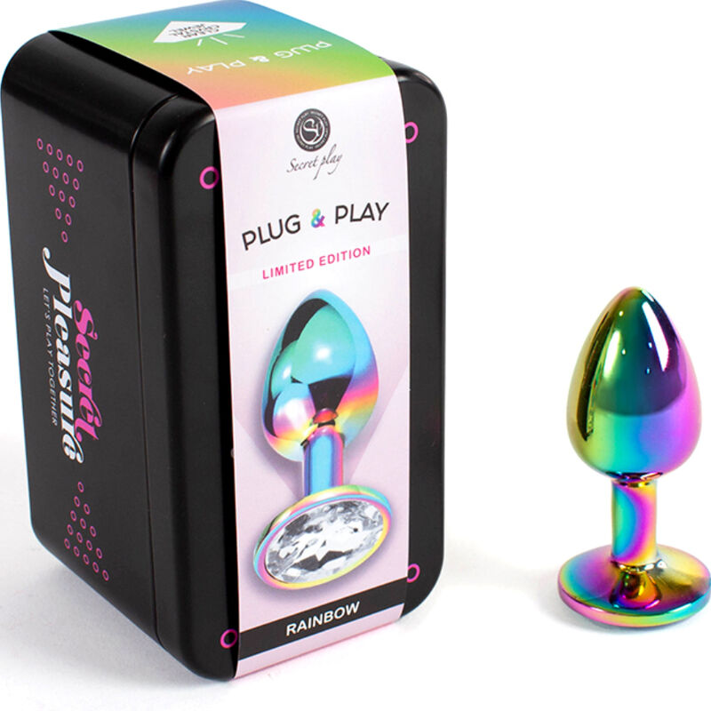 Metallanalplug Rainbow liten 7 cm