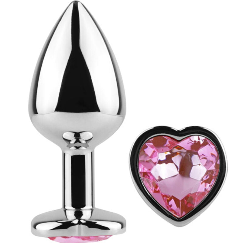 Metallbuttplug Fuchsia Hjärta liten 7 cm