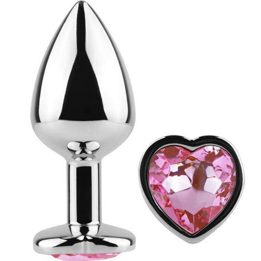 Metallbuttplug Fuchsia Hjärta liten 7 cm