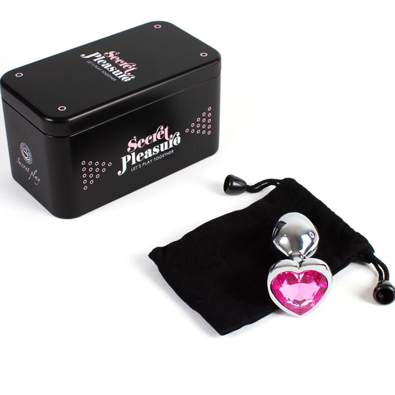 Metallbuttplug Fuchsia Hjärta liten 7 cm