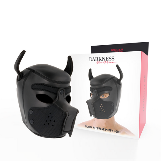 DARKNESS neopren hundmask med avtagbar munskydd