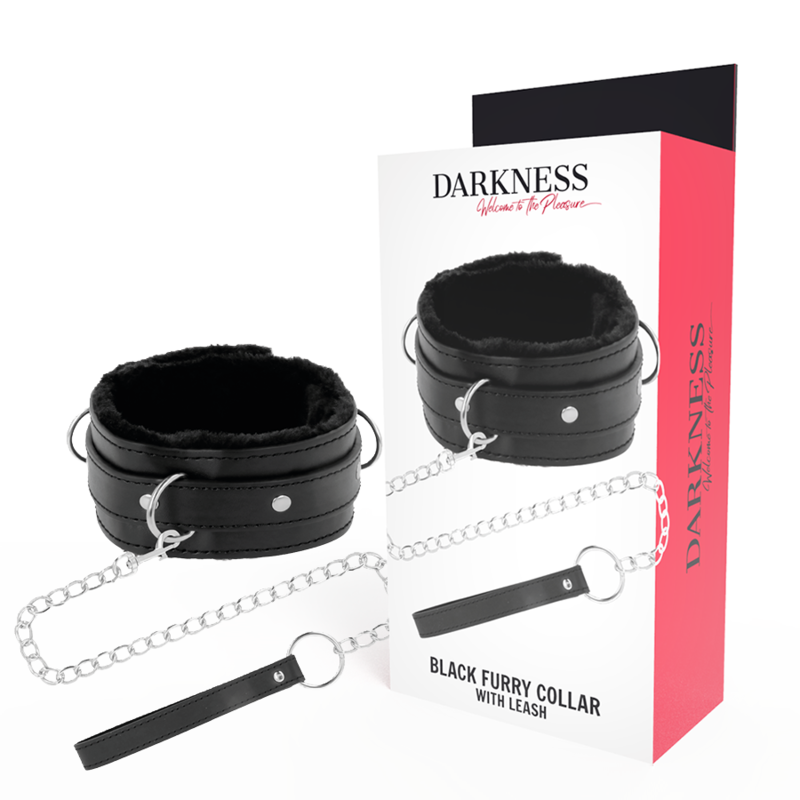 DARKNESS - Bekväm hållningshalsband med läderkedja