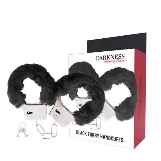 DARKNESS - Svartfodrade metallhandfängsel