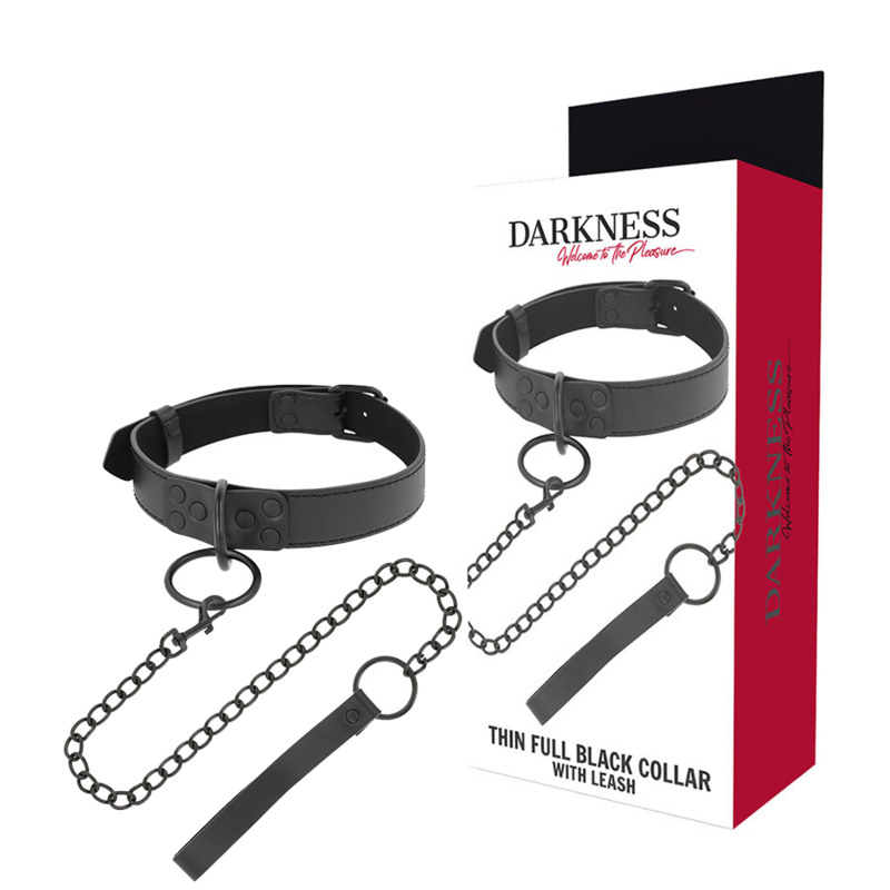Svart halsband med kedja från DARKNESS