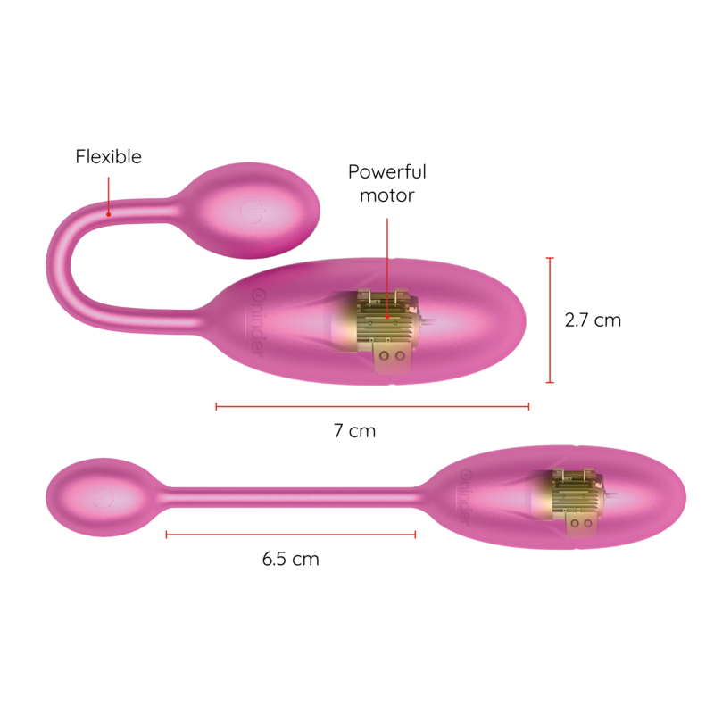 ONINDER Denver vibrerande ägg rosa 7 x 2,7 cm