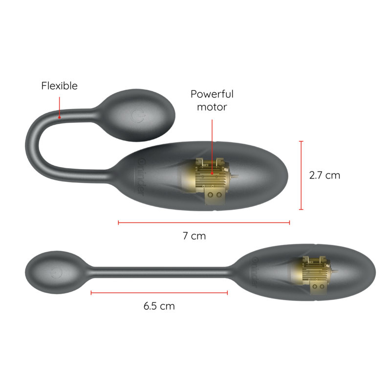 ONINDER Denver vibrerande ägg svart 7 x 2,7 cm