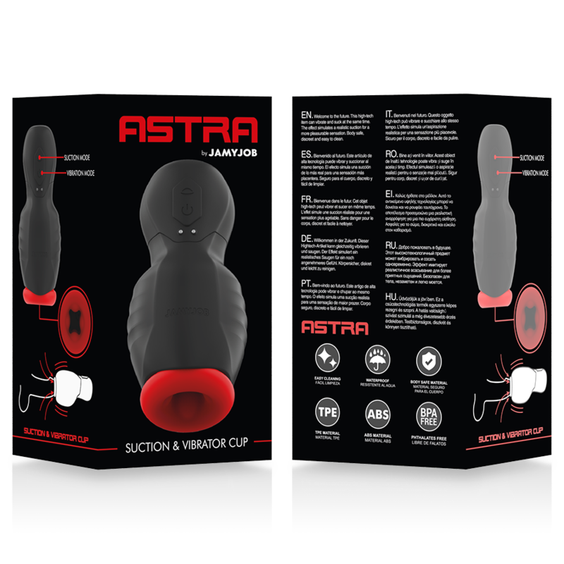 JAMYJOB ASTRA med vibration och sug för onani
