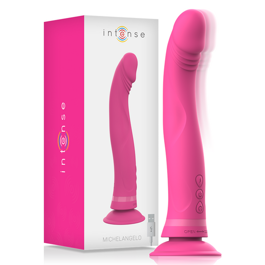 Intense™ Michelangelo pink silikon vibrator dildo