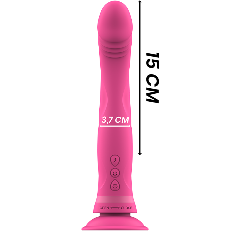 Intense™ Michelangelo pink silikon vibrator dildo