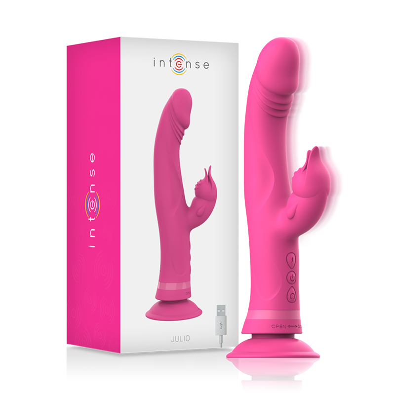 Intense™ Julio Rabbit Vibrator i rosa silikon