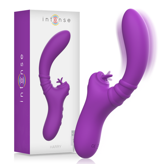 Intense Harry flexibel vibrator med lila tungspets