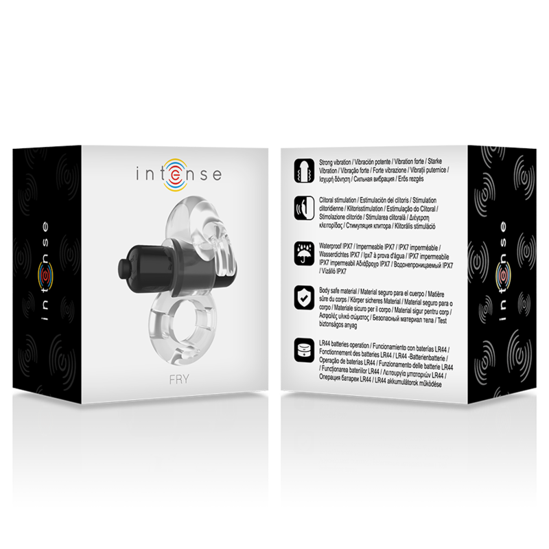 Intense Rabbit Ring - transparent vibrerande penisring