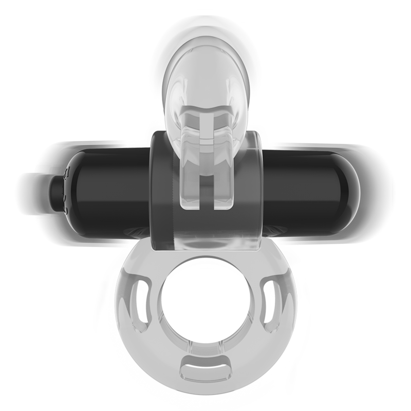 Intense Rabbit Ring - transparent vibrerande penisring