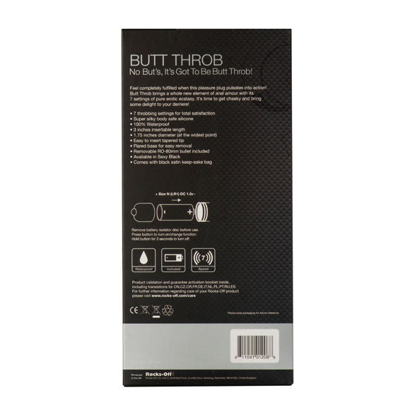 Rocks-Off Butt Throb P-Point Stimulator i svart