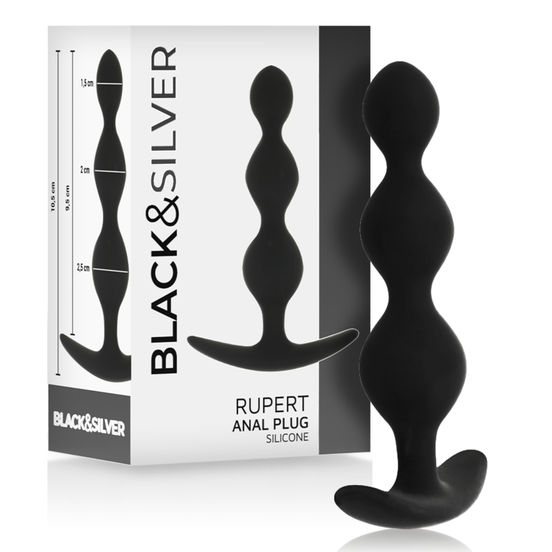 Black&Silver Rupert analbollar 10 cm