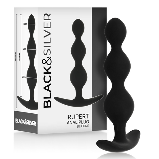 Black&Silver Rupert analbollar 10 cm