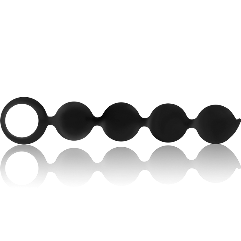 Black&Silver™ Lennon anal rosary med 4 silikonkulor