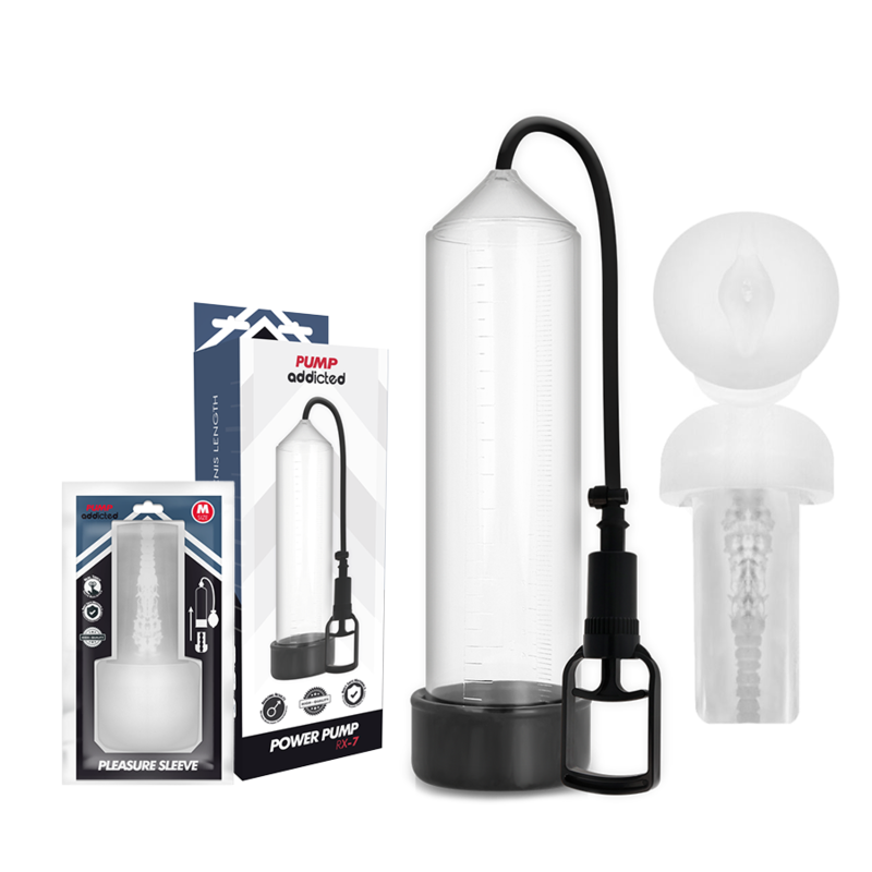 PUMP ADDICTED RX7 transparent penispump med masturbator
