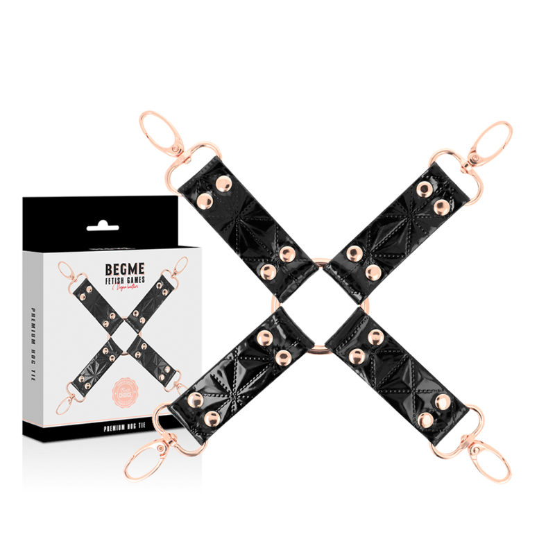 BEGME - BLACK EDITION VEGAN LÄDER HOG TIE