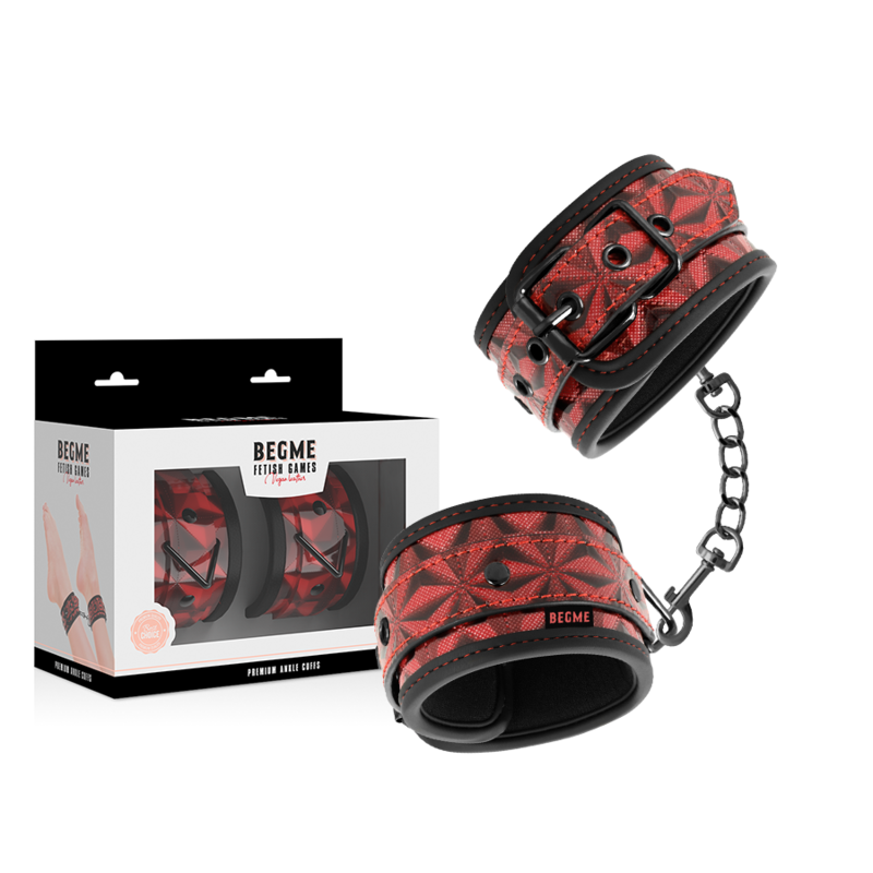 BEGME - RÖD EDITION PREMIUM ANKELKOPPLINGAR MED NEOPRENFODER