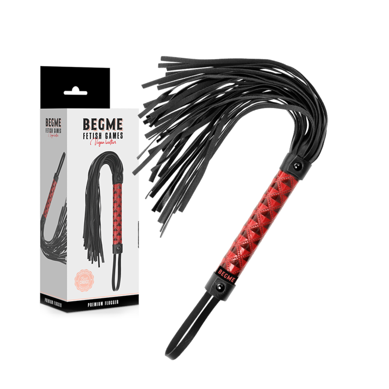 BEGME - RÖD EDITION VEGANSK LÄDER FLOGGER
