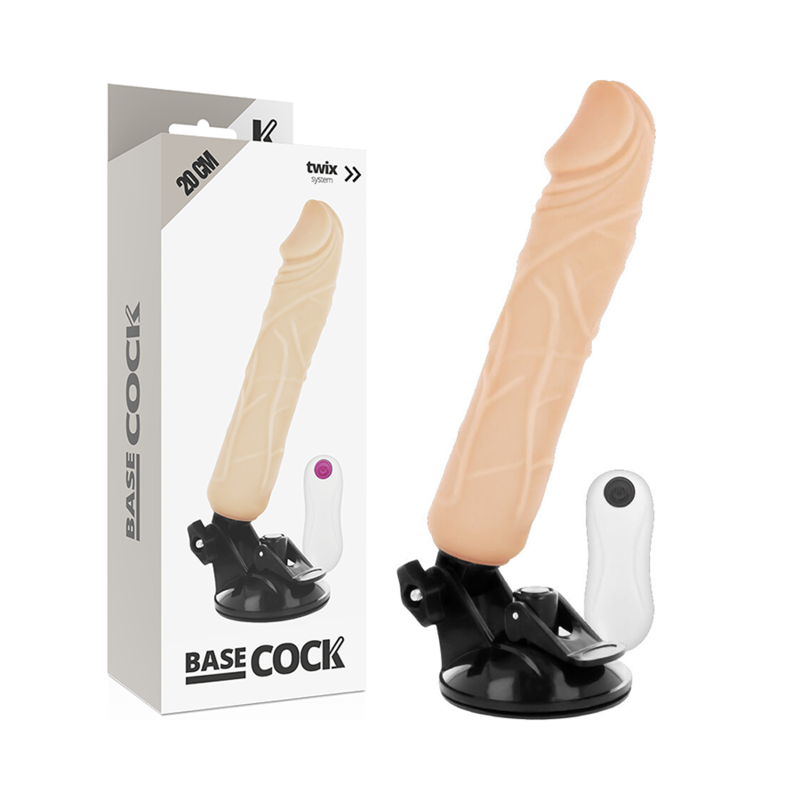 BASECOCK realistisk vibrator med fjärrkontroll 20 cm