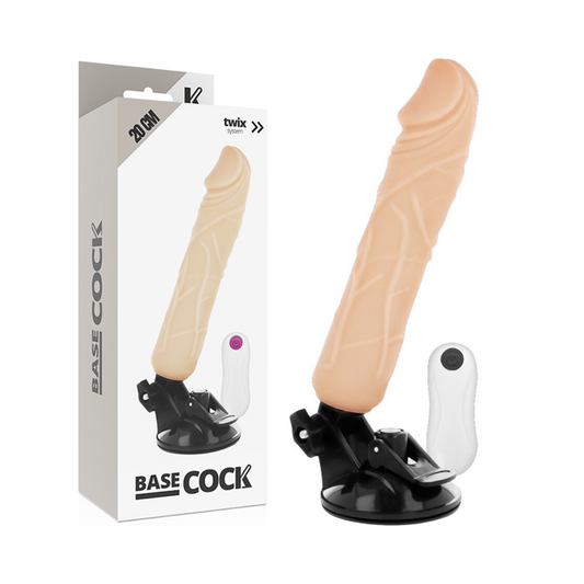 BASECOCK realistisk vibrator med fjärrkontroll 20 cm