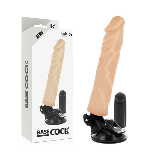 BASECOCK realistisk vibrator med fjärrkontroll 21 cm