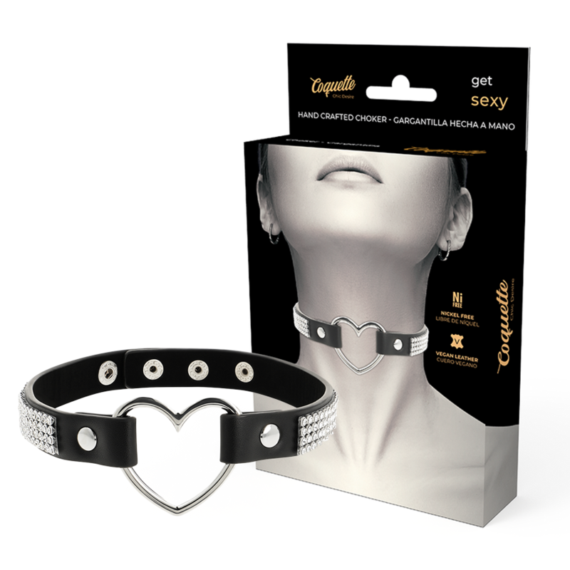 Veganskt läderhalsband med hjärta från Coquette Chic Desire