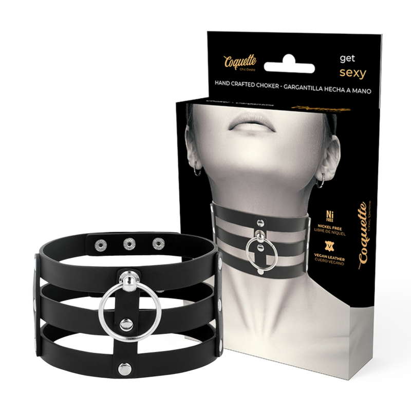 COQUETTE CHIC DESIRE - FETISH STYLE VEGANSK LÄDER CHOKER